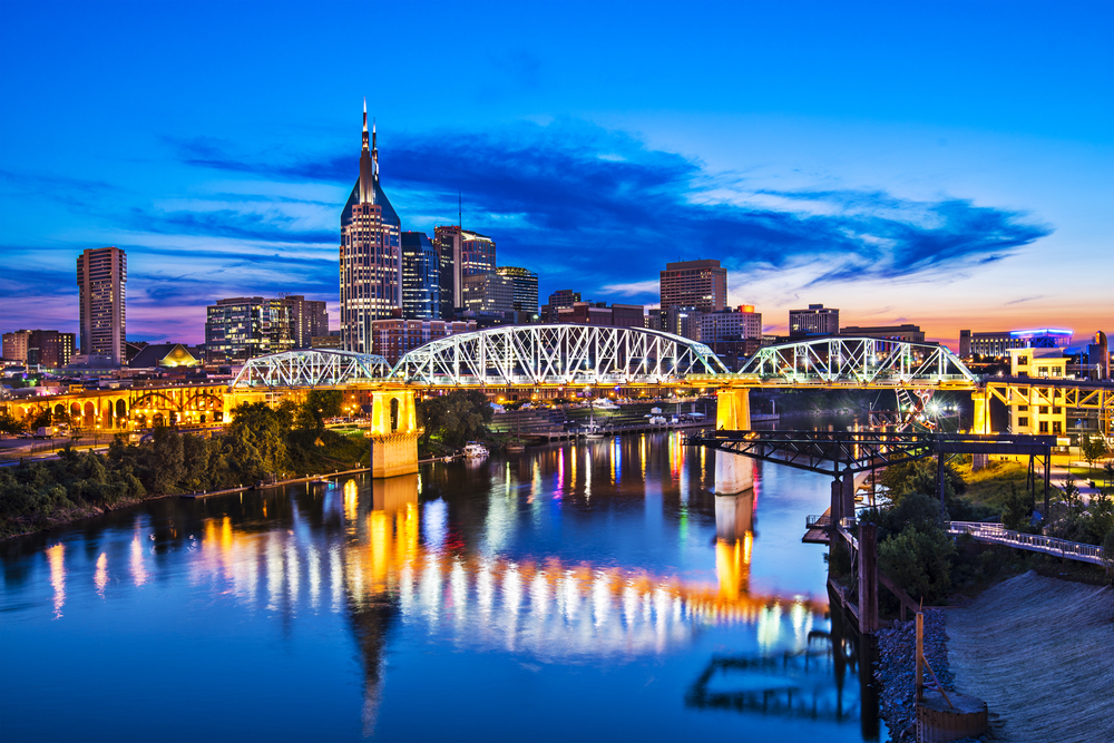 Shelby street bridge in Nashville 